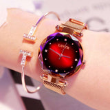 Rose Gold Women Watches Fashion Diamond Ladies Starry Sky Magnet Watch Waterproof Female Wristwatch - TheOutlet™