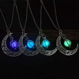 Fashion Moon Natural Glowing Stone Healing Necklace - TheOutlet™