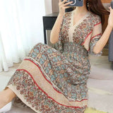 Casual Chic V-neck Swing Dress TheOutlet™