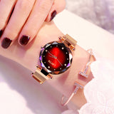 Rose Gold Women Watches Fashion Diamond Ladies Starry Sky Magnet Watch Waterproof Female Wristwatch - TheOutlet™