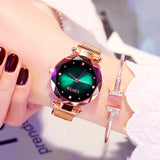 Rose Gold Women Watches Fashion Diamond Ladies Starry Sky Magnet Watch Waterproof Female Wristwatch - TheOutlet™