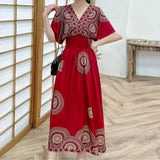 Casual Chic V-neck Swing Dress TheOutlet™