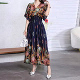 Casual Chic V-neck Swing Dress TheOutlet™